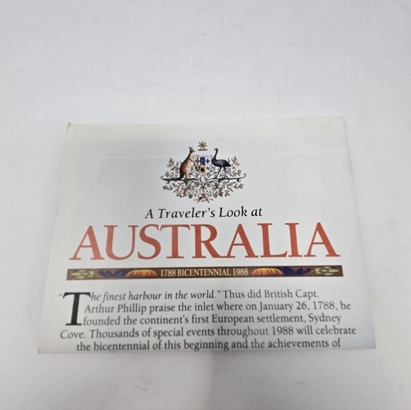 AUSTRALIA TRAVEL SOUVENIR LOT APRON DISH TOWEL MAP VINTAGE KITCHEN LINENS NEW - Picture 12 of 14